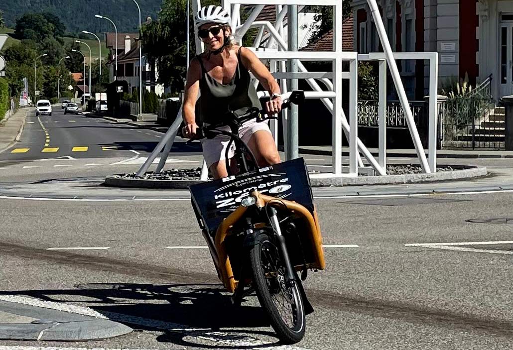 Vélo cargo en libre service à Courtételle